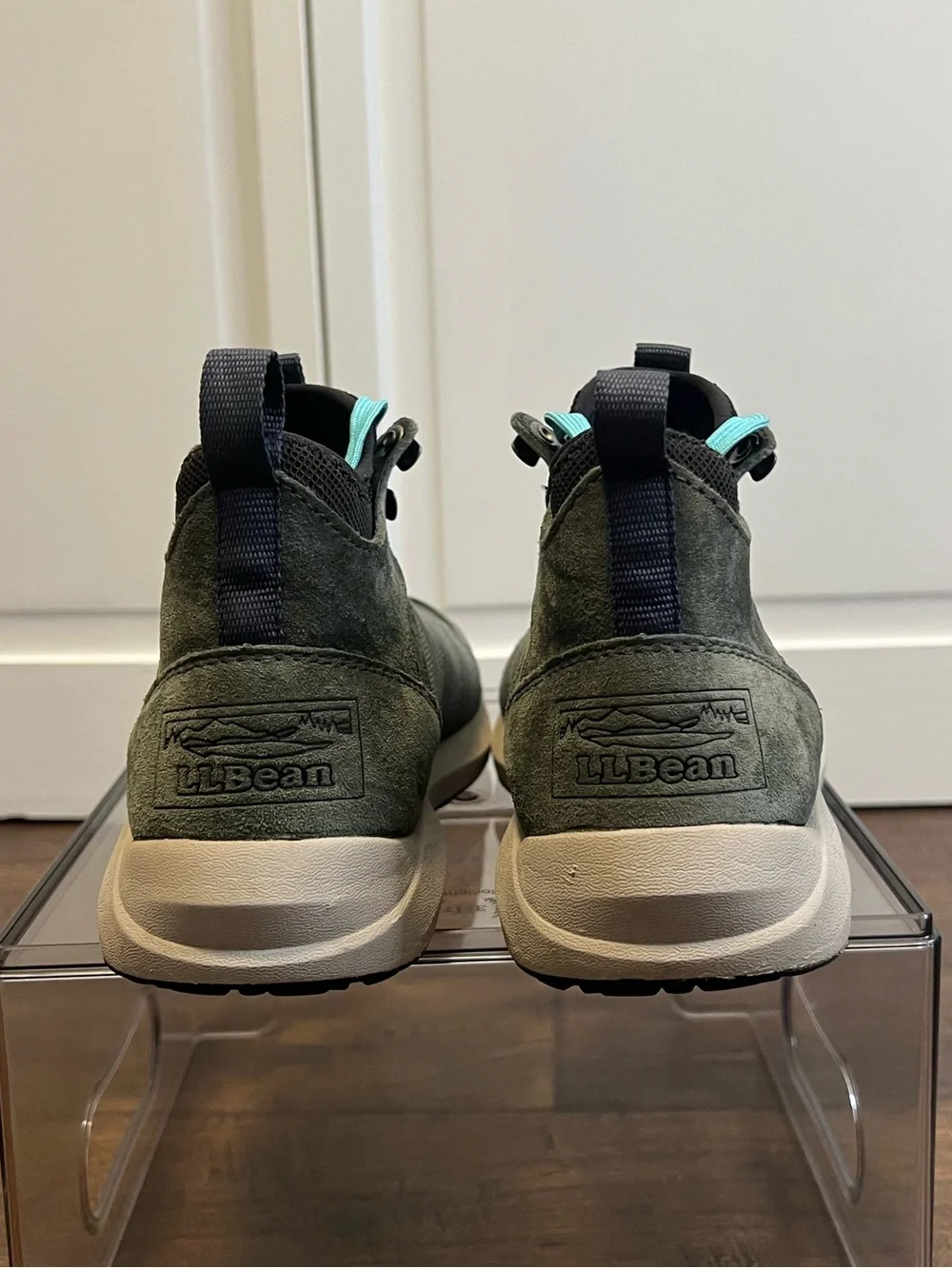 L.L. Bean Women's Hybrid Sneaker Green with Teal Accents Size Women’s 10